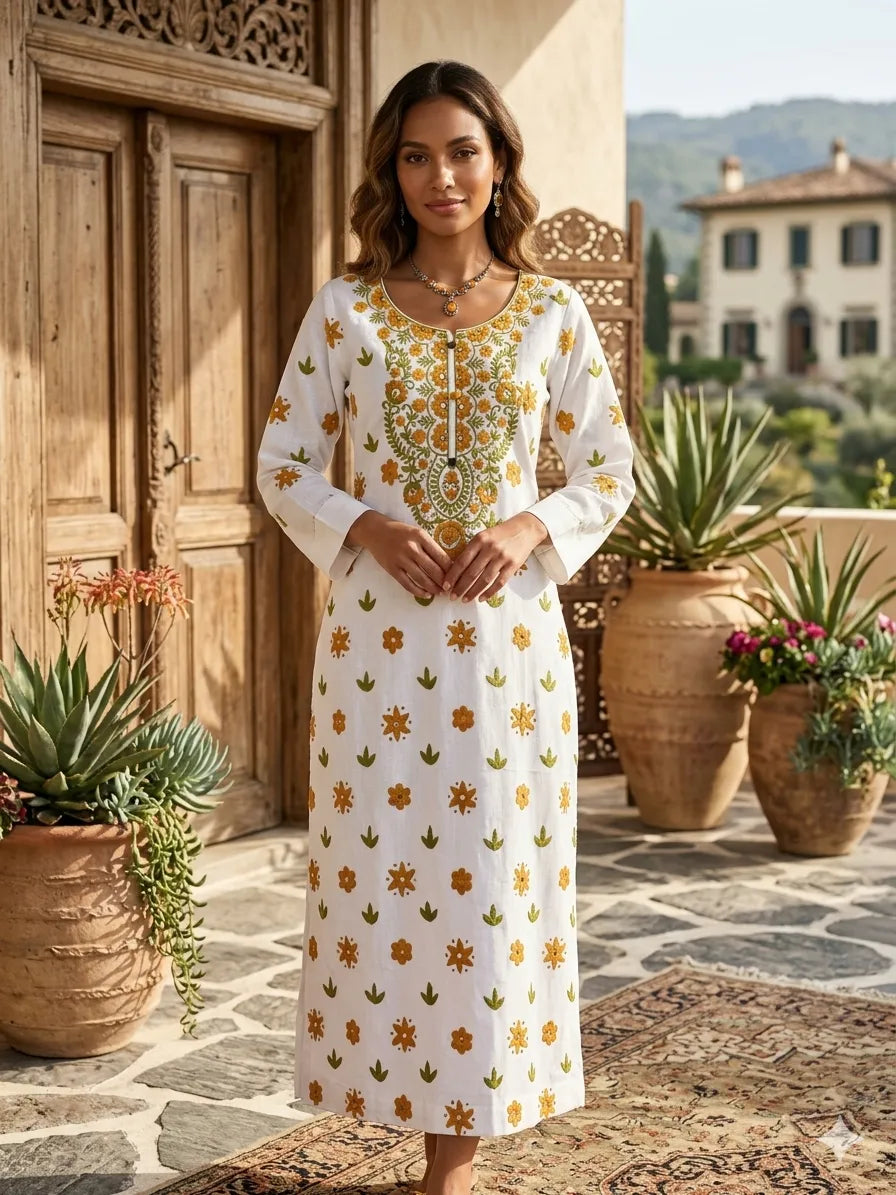 Pakka Tanka & Mirror Work Multi Colour Embroidered Shirt
