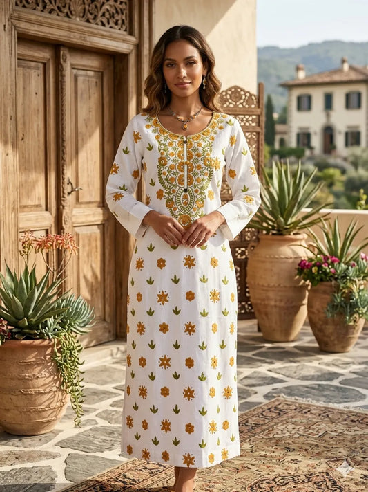 Pakka Tanka & Mirror Work Multi Colour Embroidered Shirt