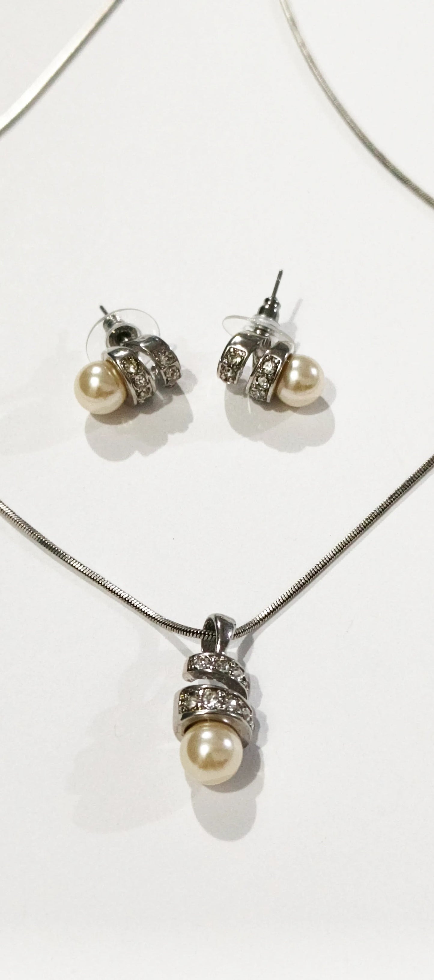 Minimal Zircon Pendant Necklace Set